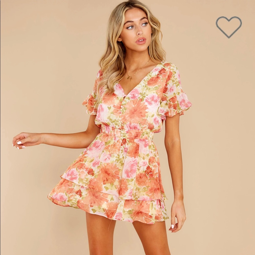 Red Dress Boutique- What's Her Secret Pink Multi Floral Print Dress NWOT